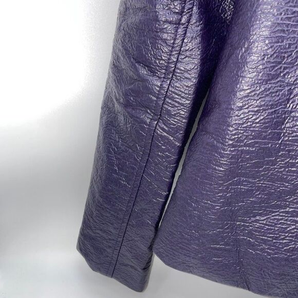 Nanette Lapore Moto Style Jacket in Royal Purple Wool and Polyurethane Body - Picture 10 of 14
